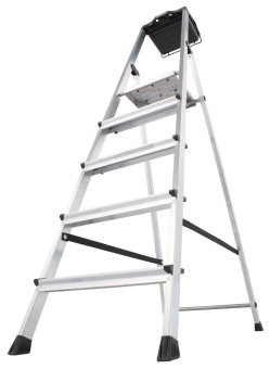 KRAU SECURY Alu-Leiter 5 Stufen   126535 