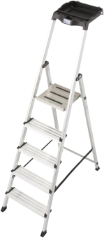 KRAU SECURY Alu-Leiter 5 Stufen   126535 