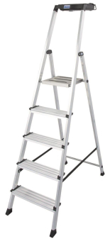 KRAU SECURY Alu-Leiter 5 Stufen   126535 