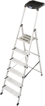 KRAU SECURY Alu-Leiter 6 Stufen   126542 