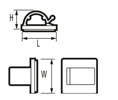 Hellermann RB8-PA66-NA(5000) Klebesockel 
