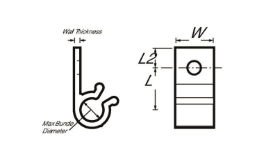 Hellermann 4D10-POM-BK(100) Kabelhalter 