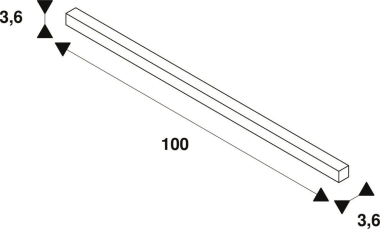 SLV S-TRACK DALI, Schiene 1m ws  1004938 