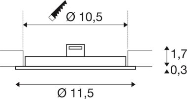 SLV SENSER 12 DL 3000K rund weiß 1003008 