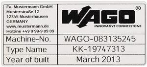 WAGO 210-802 Typenschilder,70 x 33 