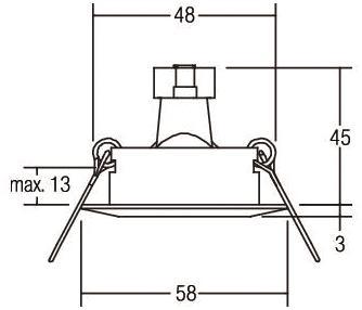 BRUM Einbaustrahler gold         2103.05 