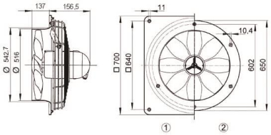 MAICO Axial-              DZQ50/4BE-EX-E 