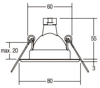 BRUM Einbaustrahler weiss        2190.07 