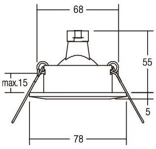 BRUM Einbaustrahler weiss        2117.07 