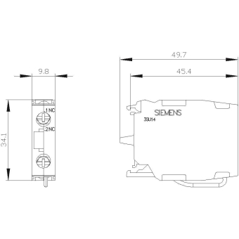 Siemens 3SU14001AA101HA0 Kontaktmodul 