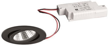 BRUM Einbaustr. rund 6W mattschwarz BB03 