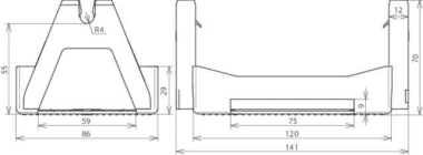 DEHN Dachleitungshalter Typ KF2   253051 