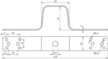 DEHN Überbrückungslasche 220mm L  377026 