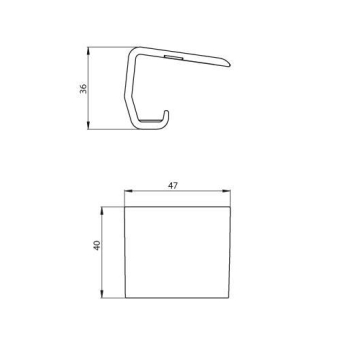 Unex Deckelklemme achatgrau     67845-48 