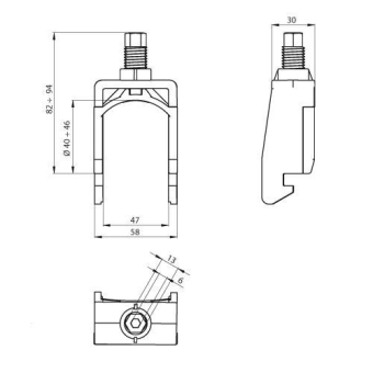 Unex Kabelschelle achatgrau     67761-48 