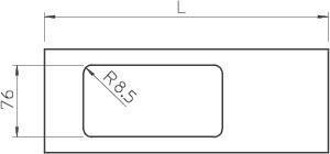 OBO D2-2 210RW Oberteil f.Geräteeinbau 
