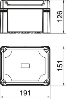 OBO X10C SW Leergehäuse 190x150x125 PC 