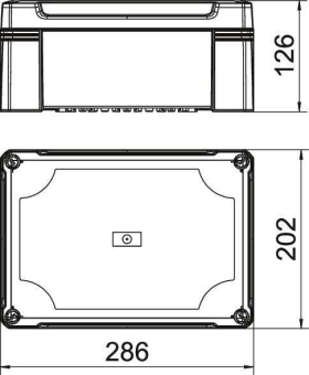 OBO X25C SW Leergehäuse 286x202x125 PC 