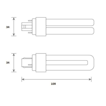 BAIL LED PL Glas TC-D G24d 2P     146311 