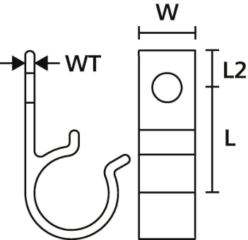 Hellermann 4D10-POM-BK(100) Kabelhalter 