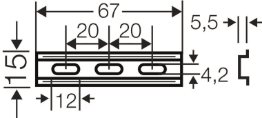 Hensel Tragschiene 67mm         DK TS 02 