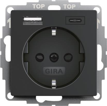 GIRA 2459005 SCHUKO-Steckdose Shutter 