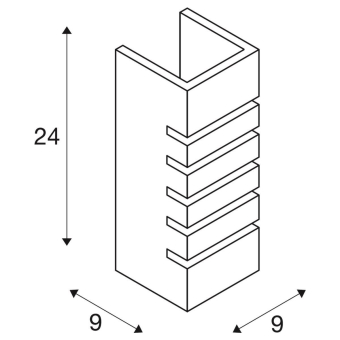 SLV Wandleuchte Plastra WL Slot   148010 