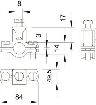 OBO 950 Z 1 1/2 Erdungsschelle 