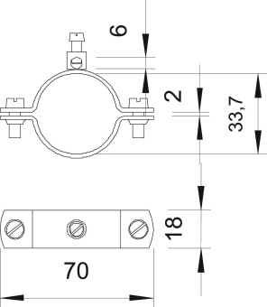 OBO 925 1 Erdungsschelle f.Leiter bis 