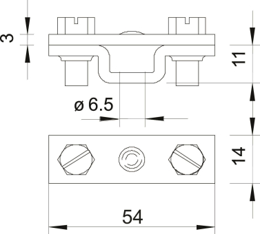 OBO 831 30 Abstandschelle f.Bandstahl 