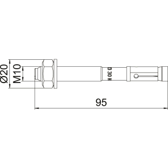 OBO BZ3 10x95/0-35A5 Bolzenanker BZ3 