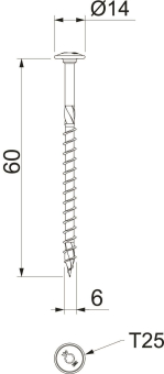 OBO HT 6x60 TD Tellerkopfschraube 