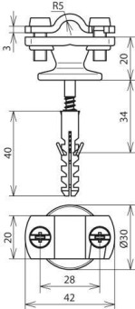 DEHN Leitungshalter mit           275160 