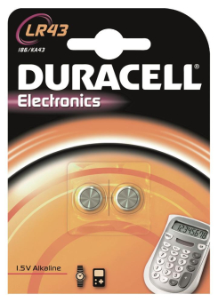 Duracell Knopfzelle 1,5V LR43   DLR43 B2 