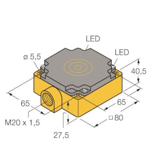 Turck Induktiver Sensor  BI40-CP80-VP4X2 