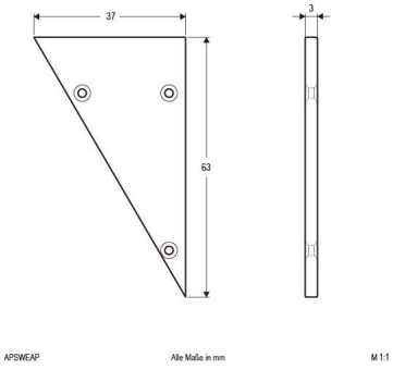 EVN Alu-Endabschlussplatte plan  APSWEAP 