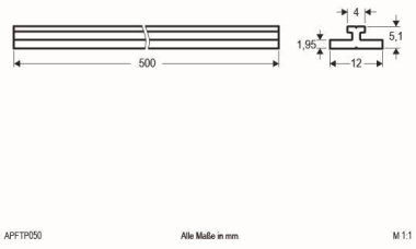 Alu-Träger-Profil für AP F /  APF TP 050 