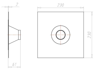 KAIS Rohrmanschette d=50-75 mm   9059-52 