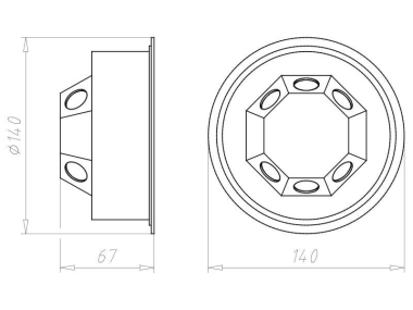 KAIS Verbindungsdose D=120 mm    9073-78 