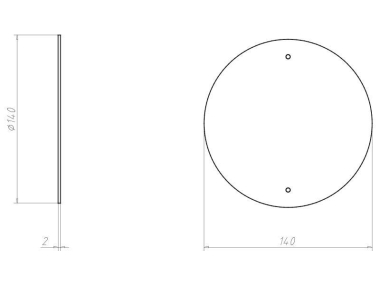 Kaiser Hohlwand Deckel D:120mm   9073-79 