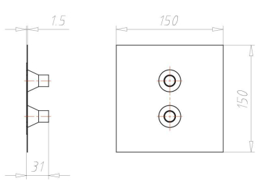 Kaiser Doppel-Rohrmanschette     9059-55 