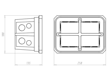 KAIS Universal Einbaugehäuse     1298-37 