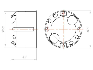 KAIS HW-Gerätedose halogenfrei   9063-78 