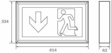 RP RZ-Leuchte Wand, EB + WL/1h, LSW011WL 