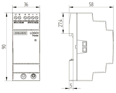 Siemens 6EP33216SB100AY0 LOGO!POWER 15V 