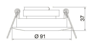 Rutec Alu-Druckguss Einbau-     ALU55555 