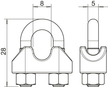 OBO 947 6 A4 Drahtseilklemme 6mm A4 