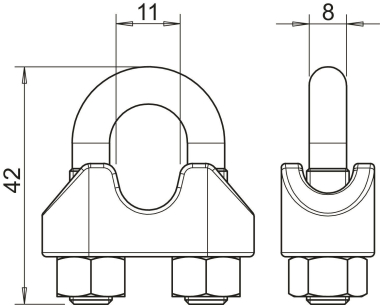 OBO 947 10 A4 Drahtseilklemme 10mm A4 1. 