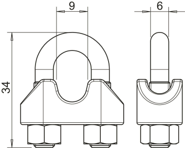 OBO 947 8 A4 Drahtseilklemme 8mm A4 