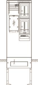 Hager Zähleranschlusssäule     ZAS205MM9 